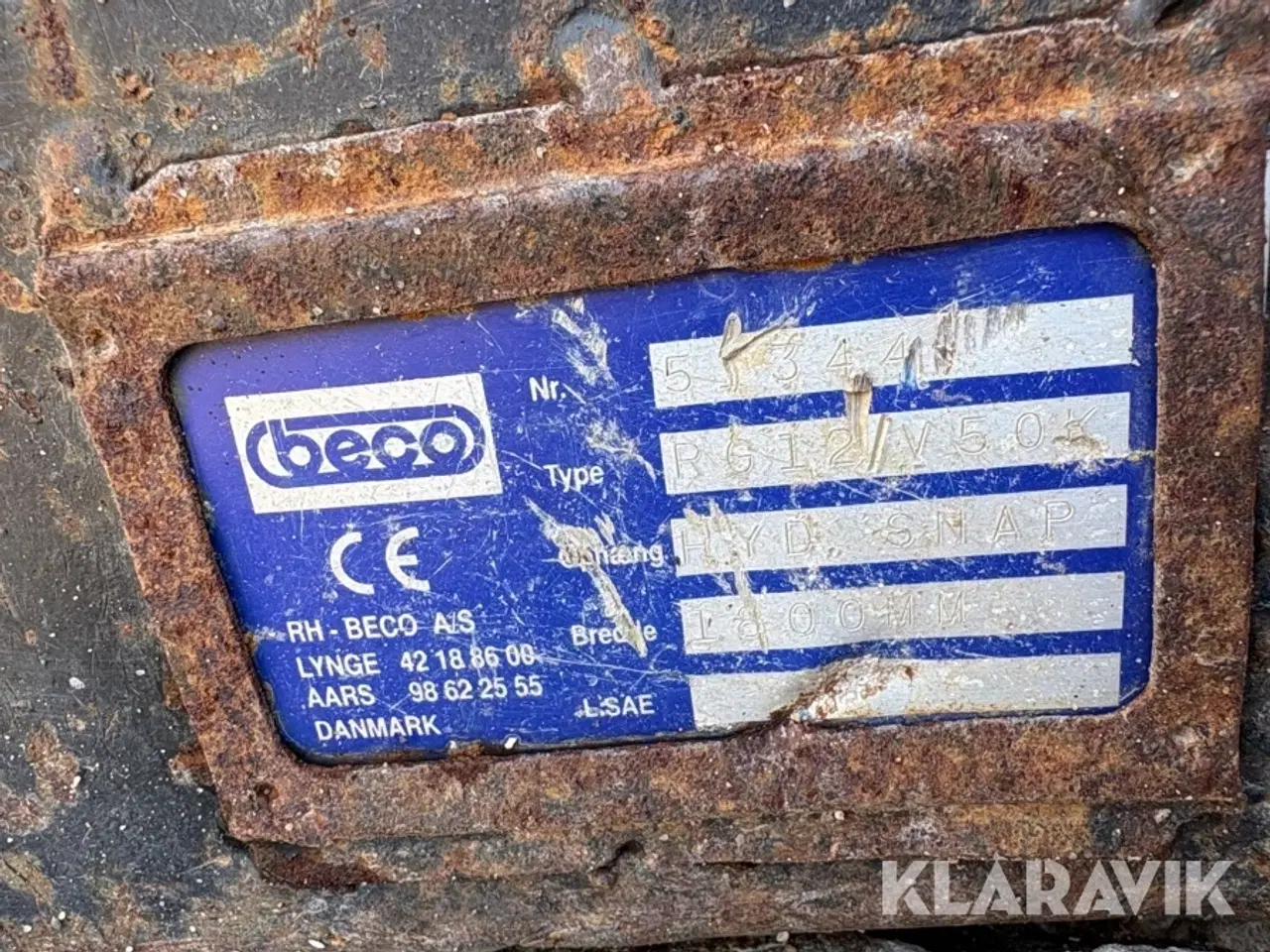 Billede 5 - Planerskovl med hydraulik Beco R012/V50K