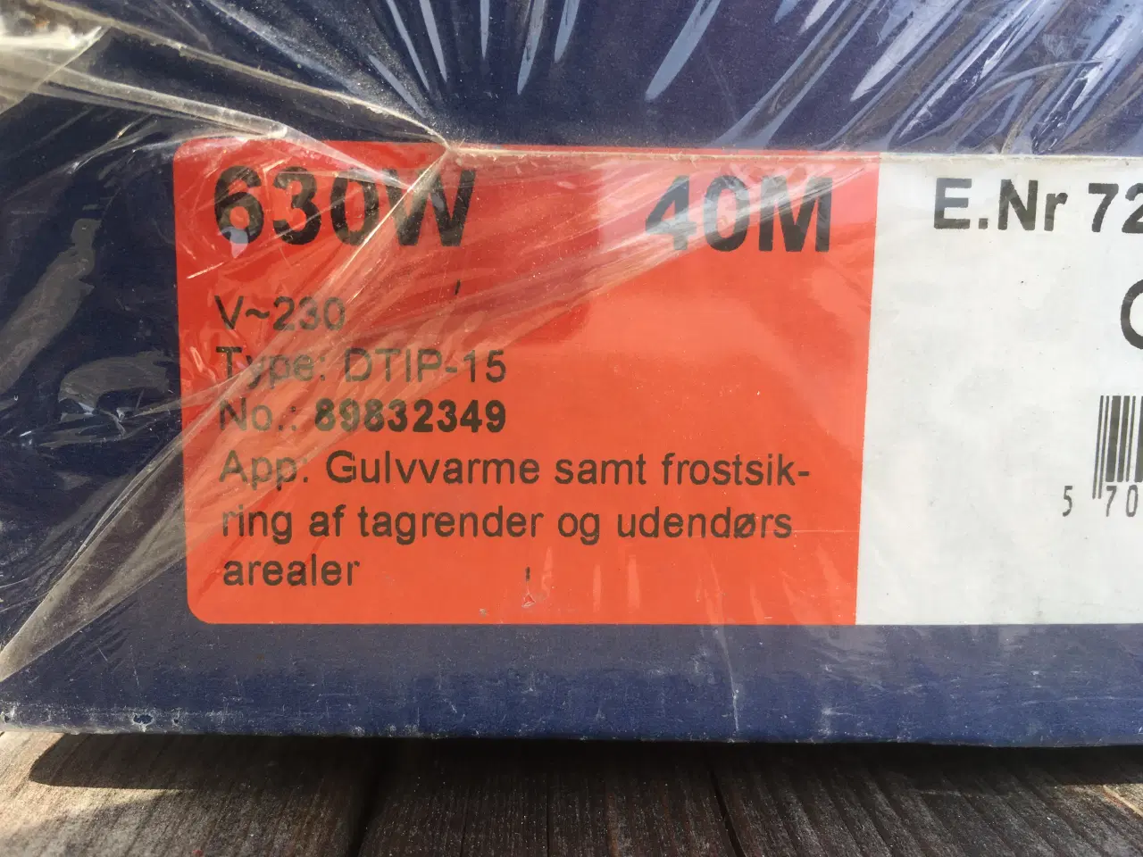 Billede 2 - Gulv varme kabel 630 W, 40 m