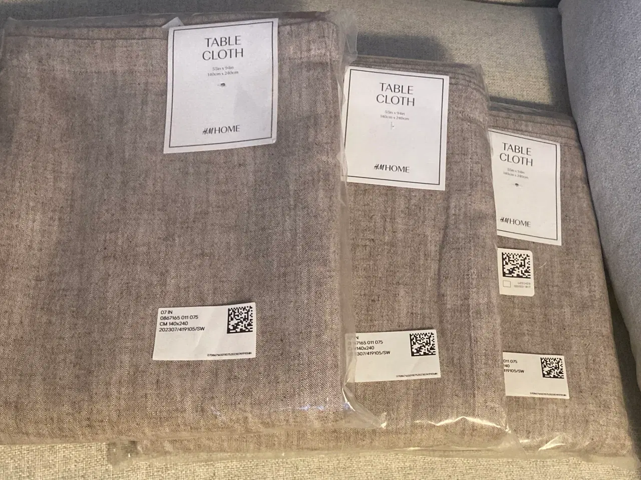 Billede 1 - Smukke duge i hør- og bomuldsblanding. Pris pr stk