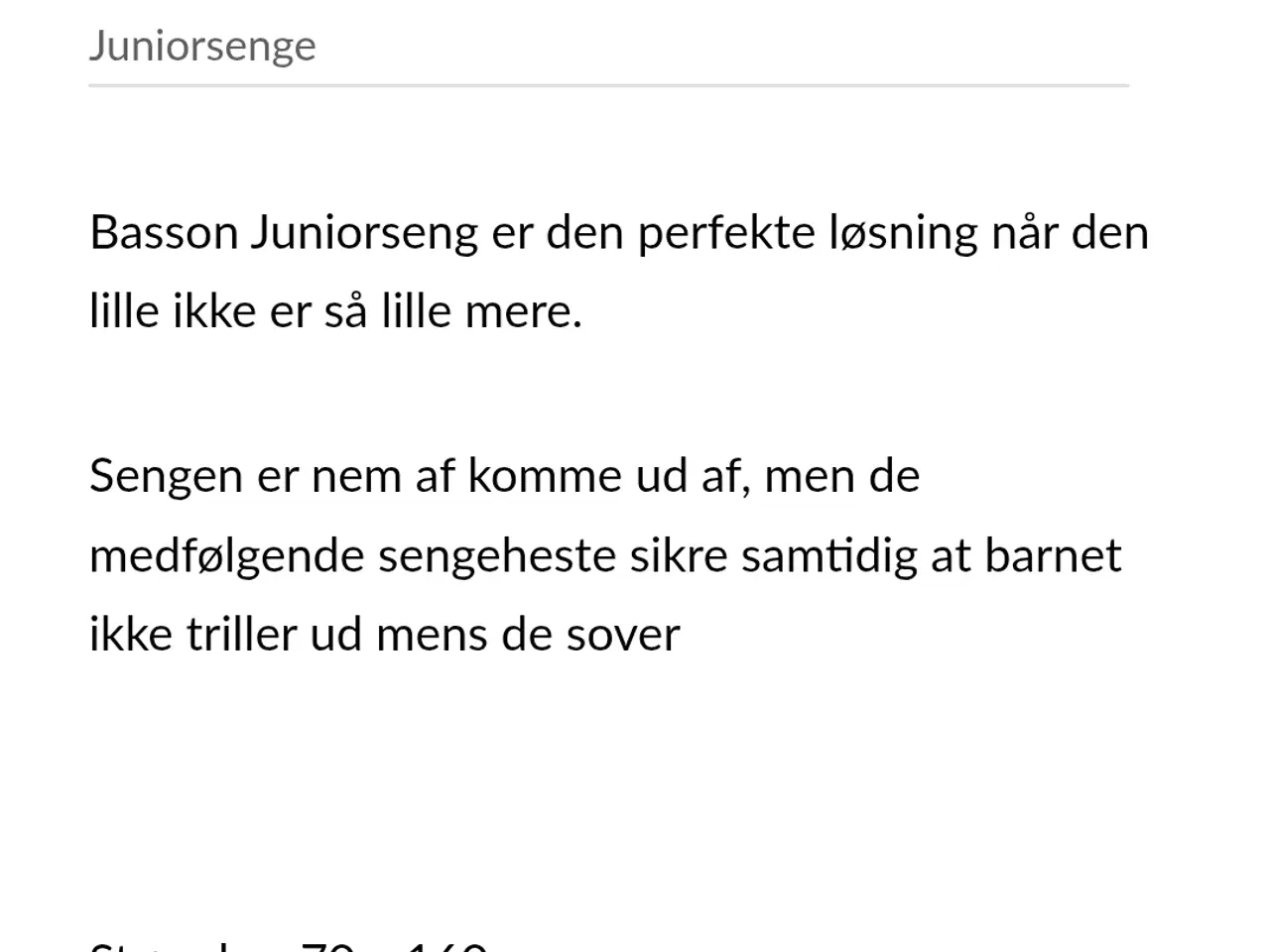 Billede 2 - Basson Junior seng