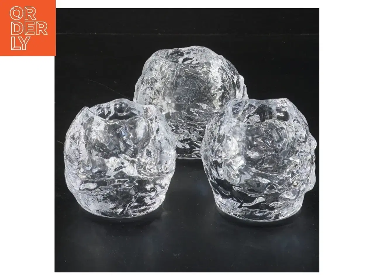 Billede 1 - Sæt med Kosta Boda lysestager fra Kosta Boda (str. 8 cm)