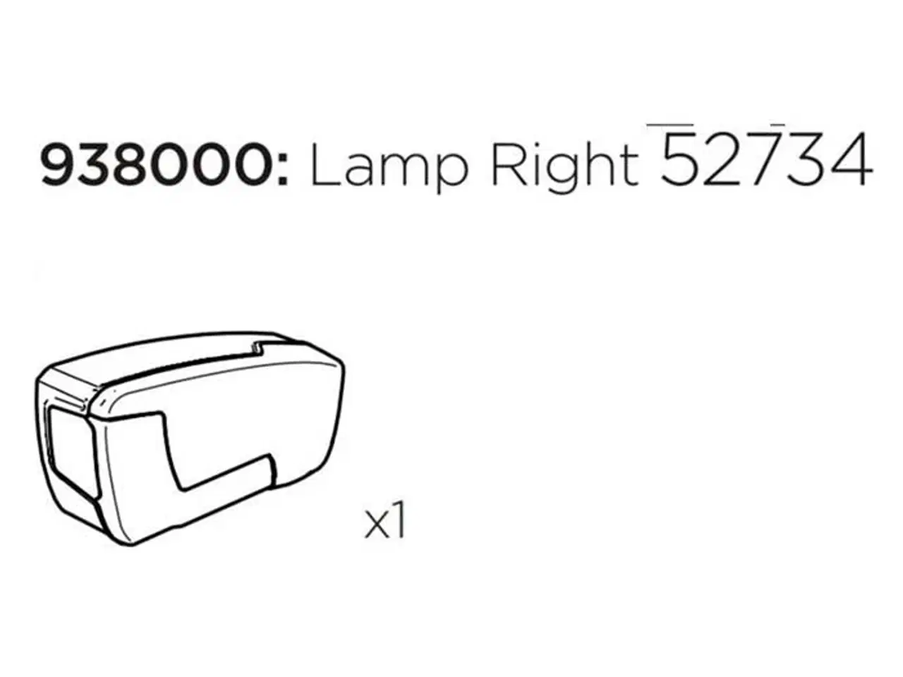 Billede 1 - Thule lygteglas højre til 917/918