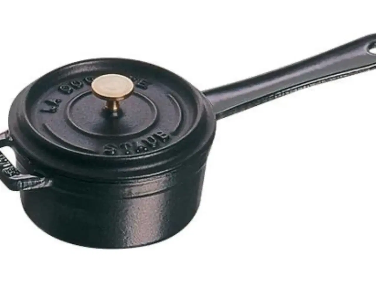 Billede 1 - Mini cocotte sort m/ låg 0,25 ltr Håndtag Staub