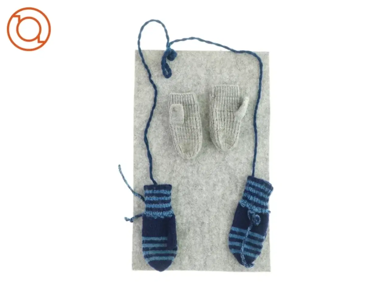 Billede 1 - Baby vanter i blå og grå (str. baby)