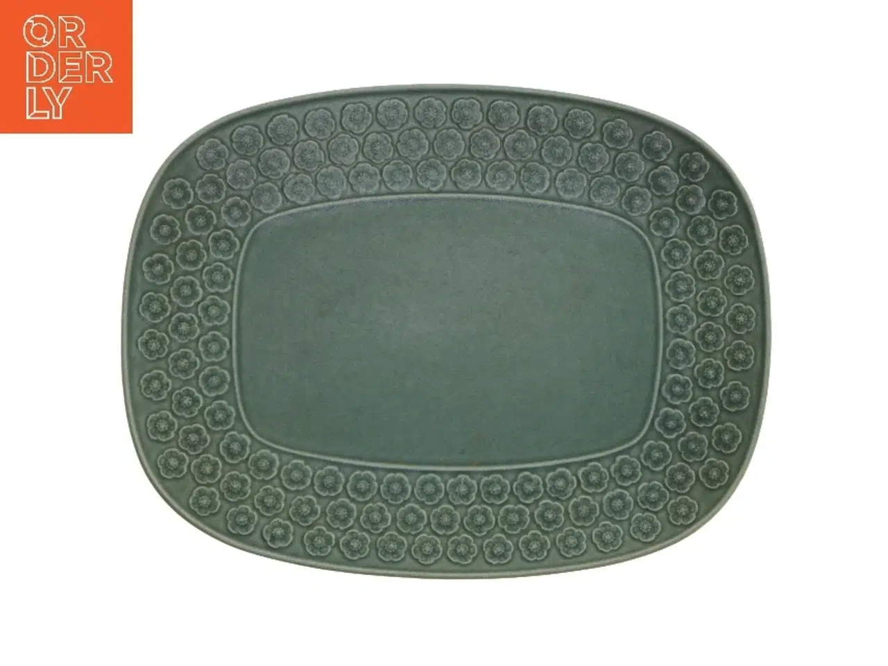 Billede 1 - Grønt porcelænsfad fra Kronjyden (str. 30x23 cm)