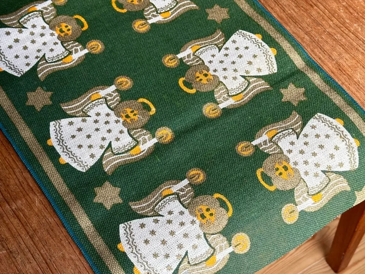 Billede 2 - Grøn julebordløber, hessian, 150 x 35 cm