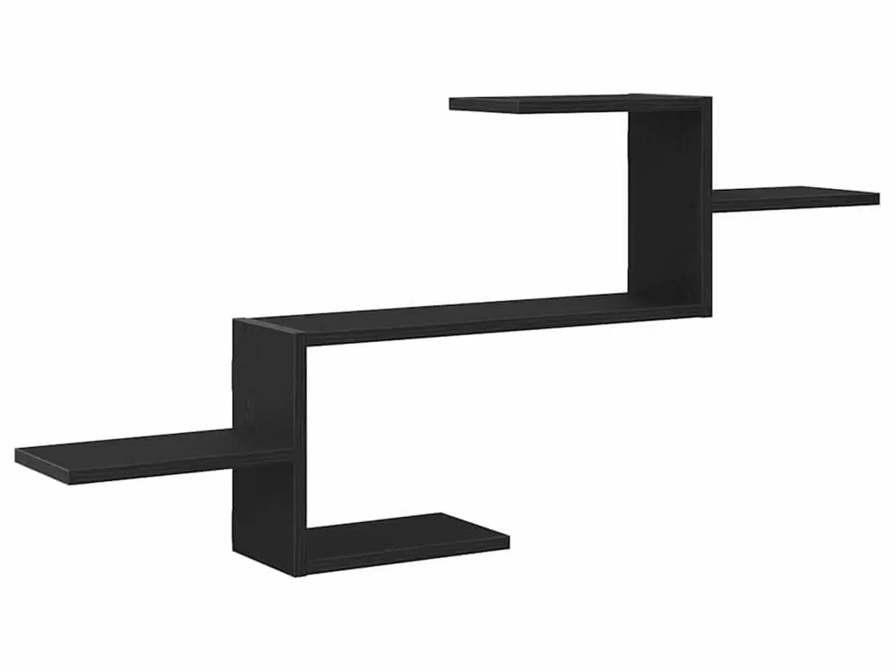 Billede 2 - Væghylde 104x15x49 cm konstrueret træ sort egetræsfarve