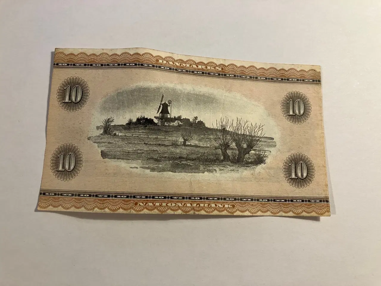 Billede 2 - 10 Kroner 1971 Erstatningsseddel - Dårlig stand