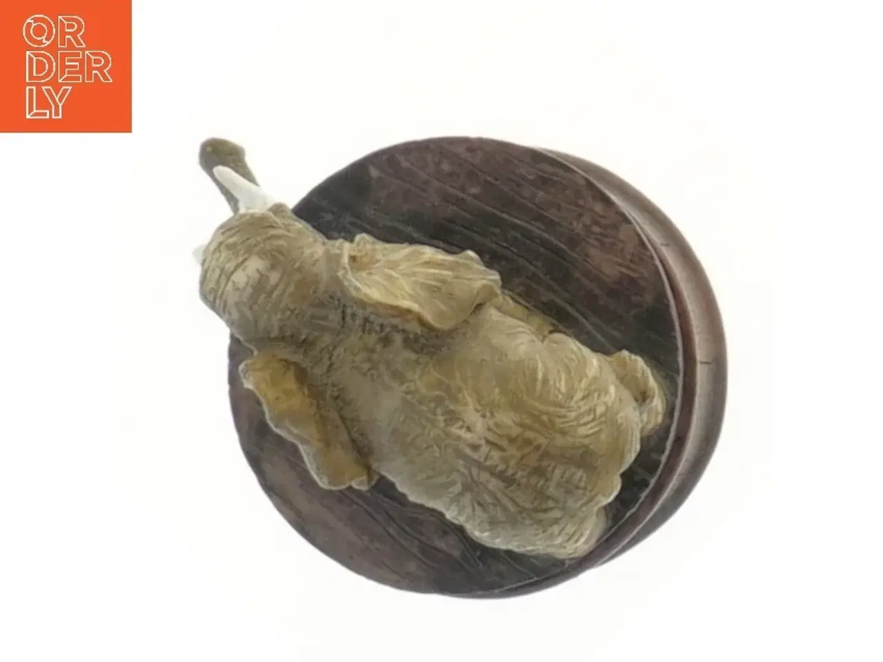 Billede 4 - Elefant dekoration på trææske (str. Ø 7,5x10 cm)