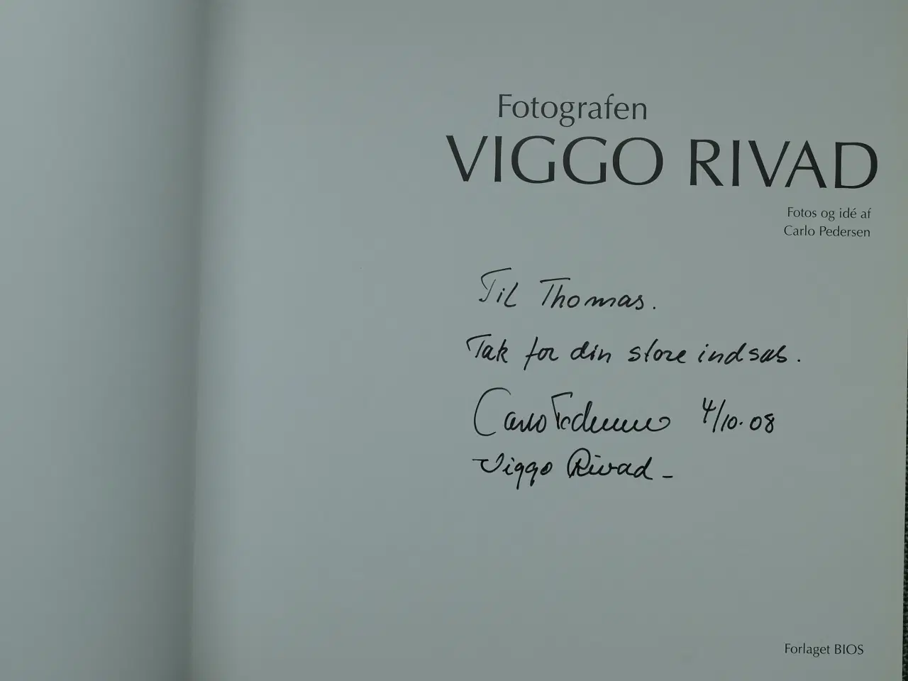 Billede 3 - Fotografen VIGGO RIVAD - Signeret!