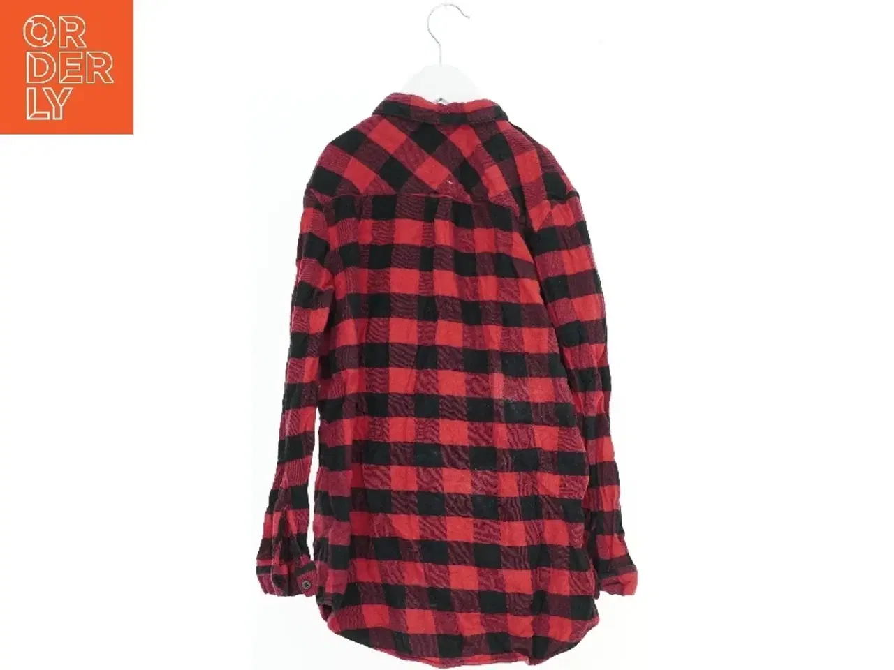Billede 2 - Skjorte med rødt og sort ternet mønster fra H&M (str. 152)