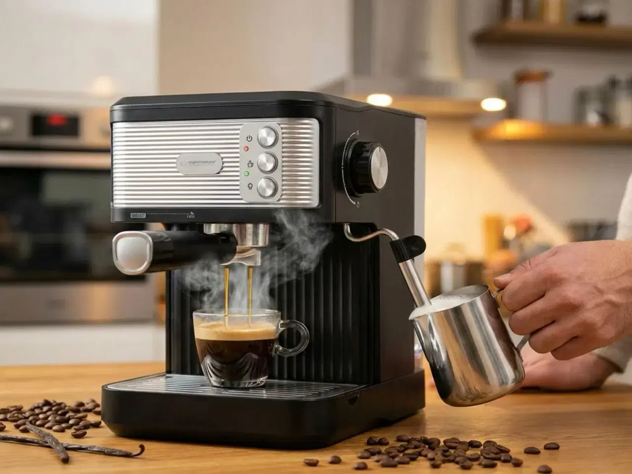 Billede 9 - Esperanza EKC011 espressomaskine – 1,8 l, 20 bar, sort