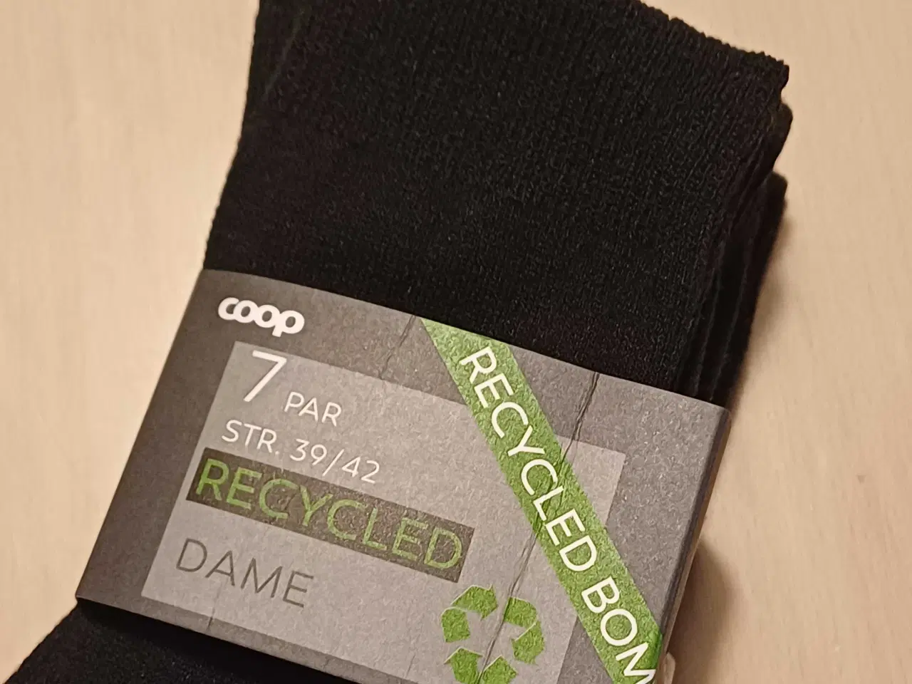 Billede 2 - Recycled Bomuld strømper str.39/42 ×7par 