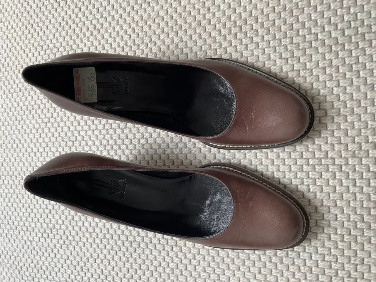 Billede 1 - Billi Bi pumps i brun str. 37 hæl 7 cm