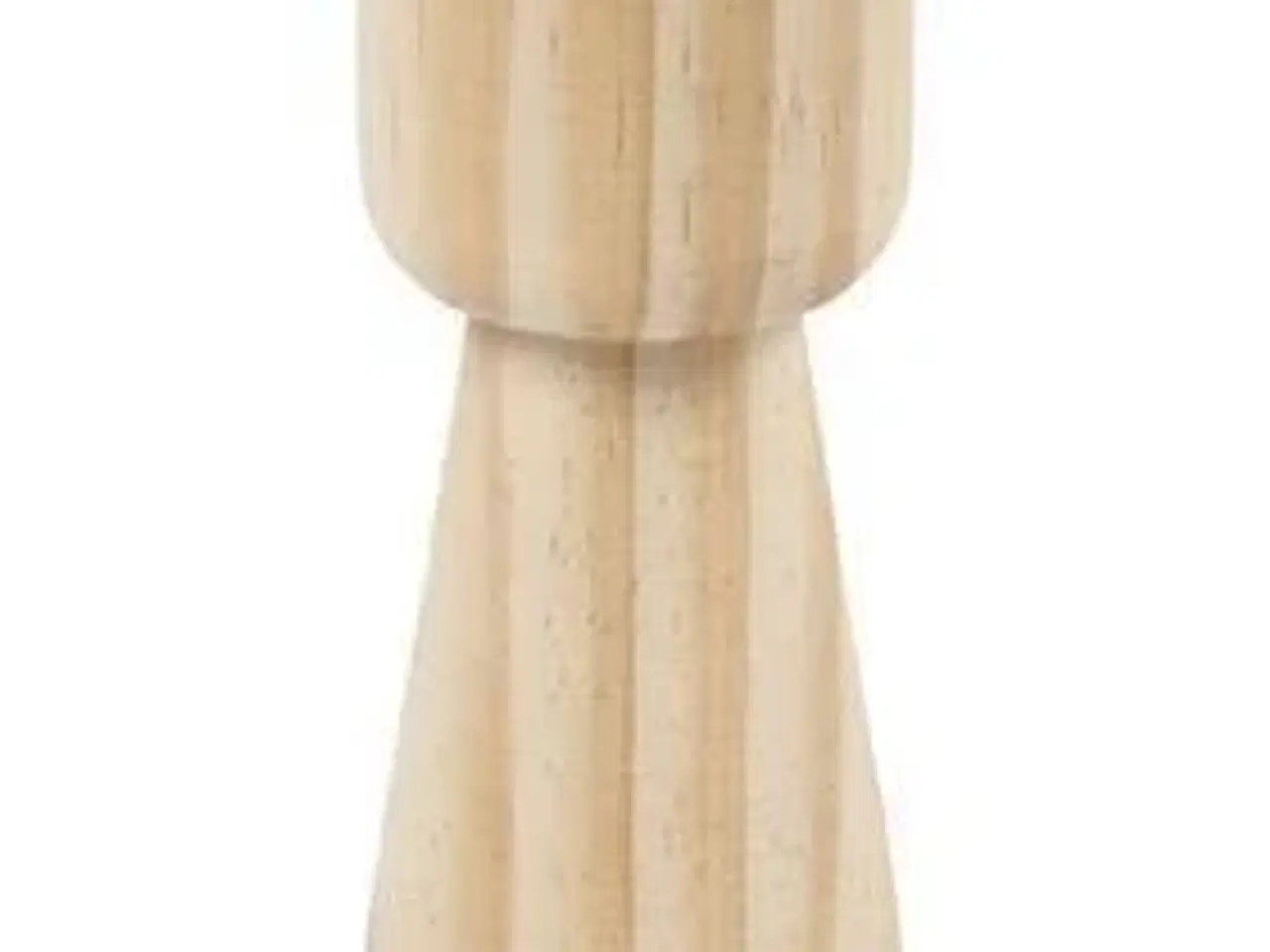 Billede 1 - Elegant Trælysestage med Metalindsats, 11 cm høj