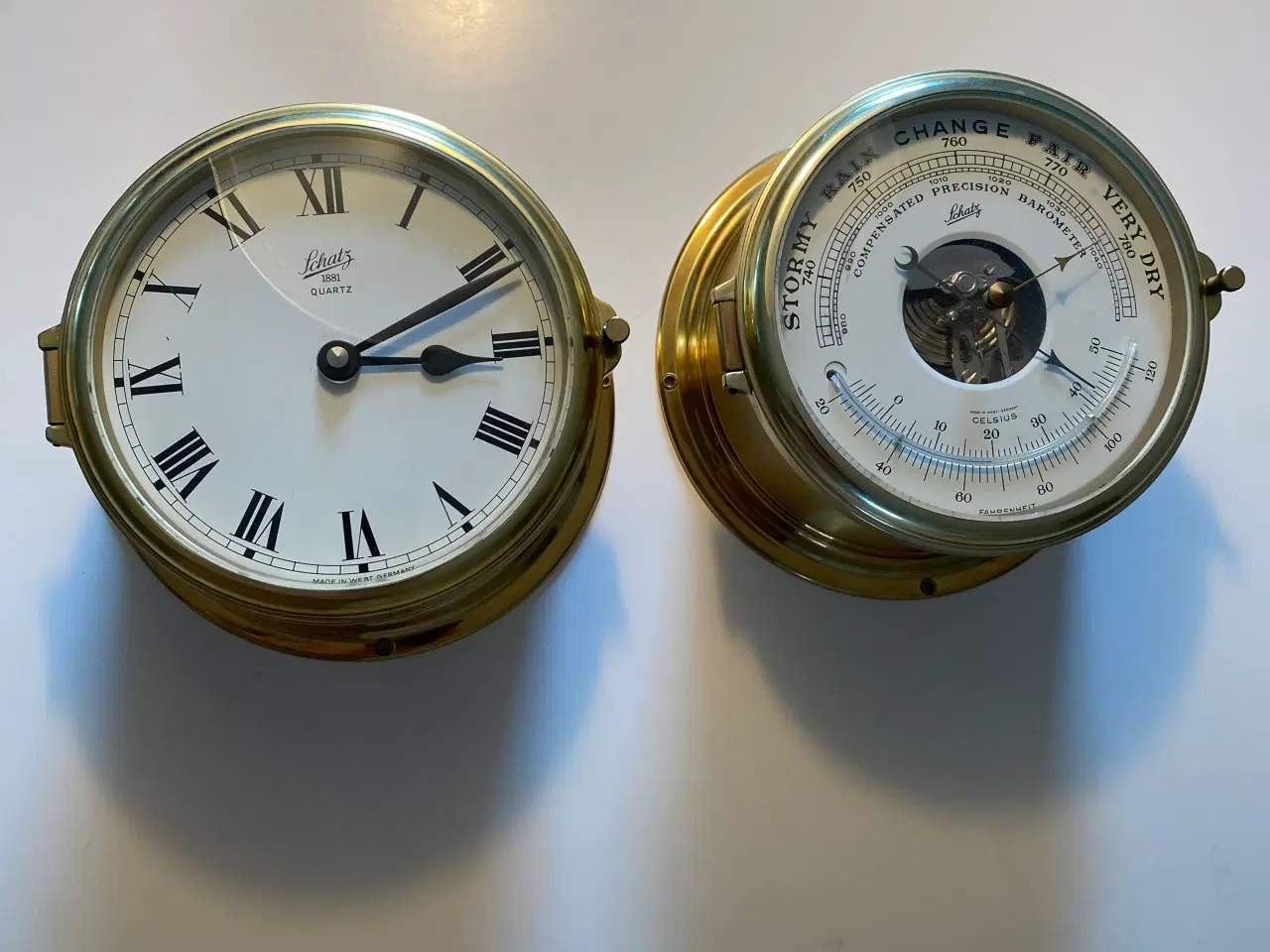 Billede 1 - Schatz skibsur og barometer/termometer