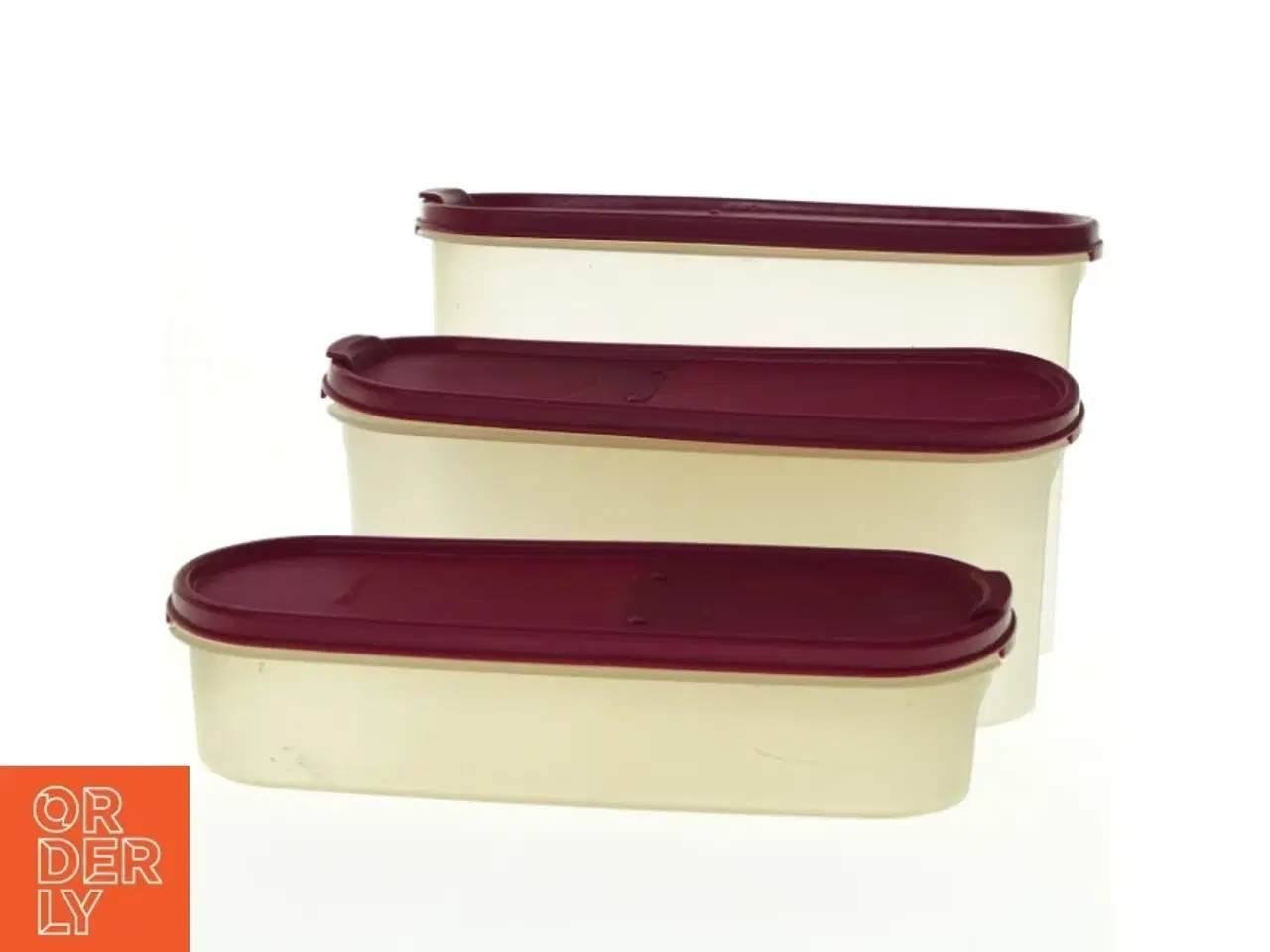 Billede 3 - Plastik opbevaringsbokse med låg fra Tupperware (str. 26. x. 10. cm. h. 7-18 cm)