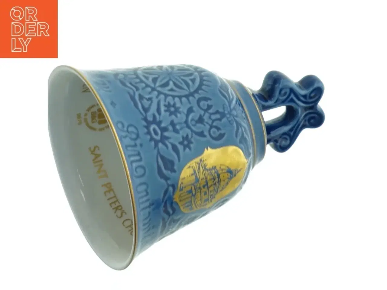 Billede 4 - Dekorativ keramisk klokke fra Copenhagen Porcelain (str. Ø, 10 cm x 13 cm)