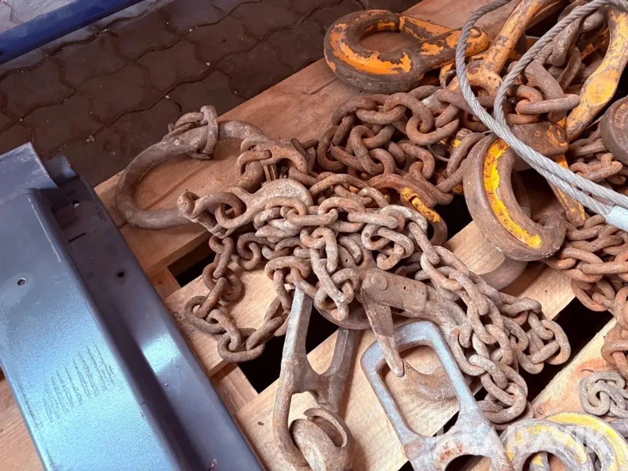 Billede 6 - Kæder med kroge og løftegrej - blandet parti