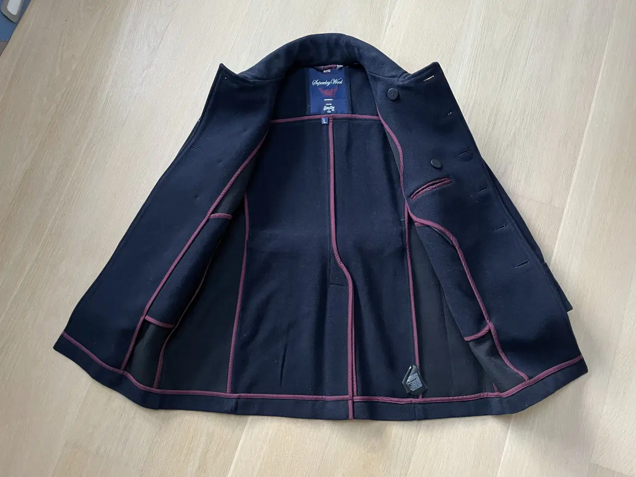 Billede 4 - Marineblå herrejakke i uld str L