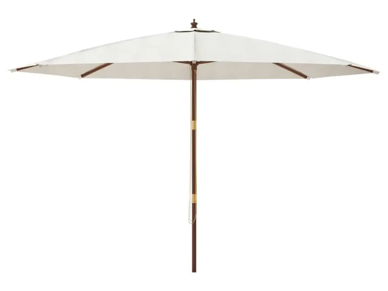 Billede 3 - Haveparasol med træstang 400x273 cm sandfarvet