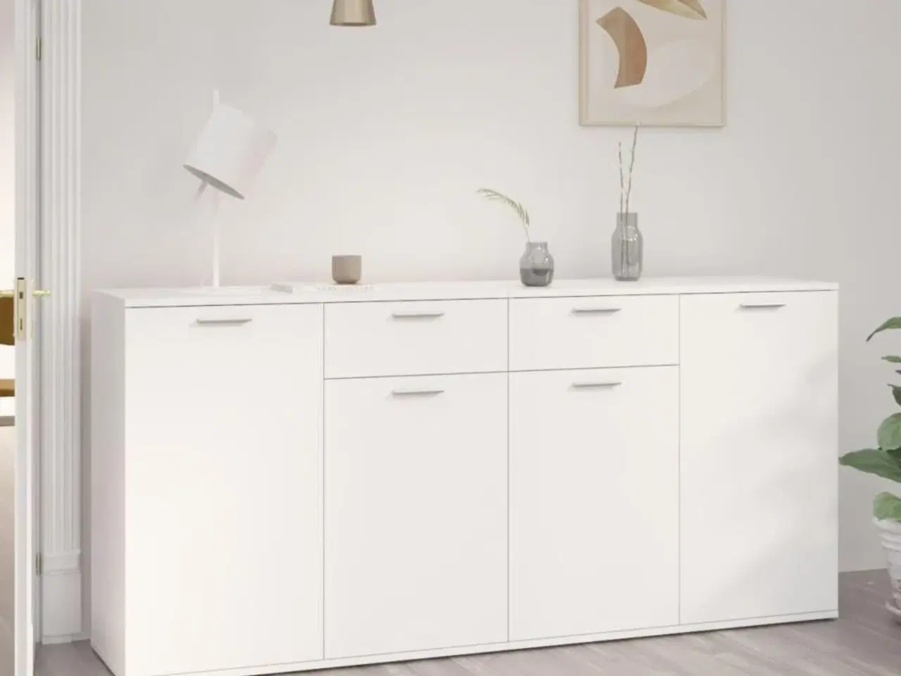 Billede 1 - Skænk 160x36x75 cm konstrueret træ hvid