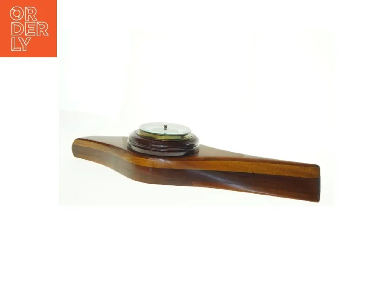 Billede 3 - Vintage barometer i propelvinge i træ (str. 63 x 22 cm)