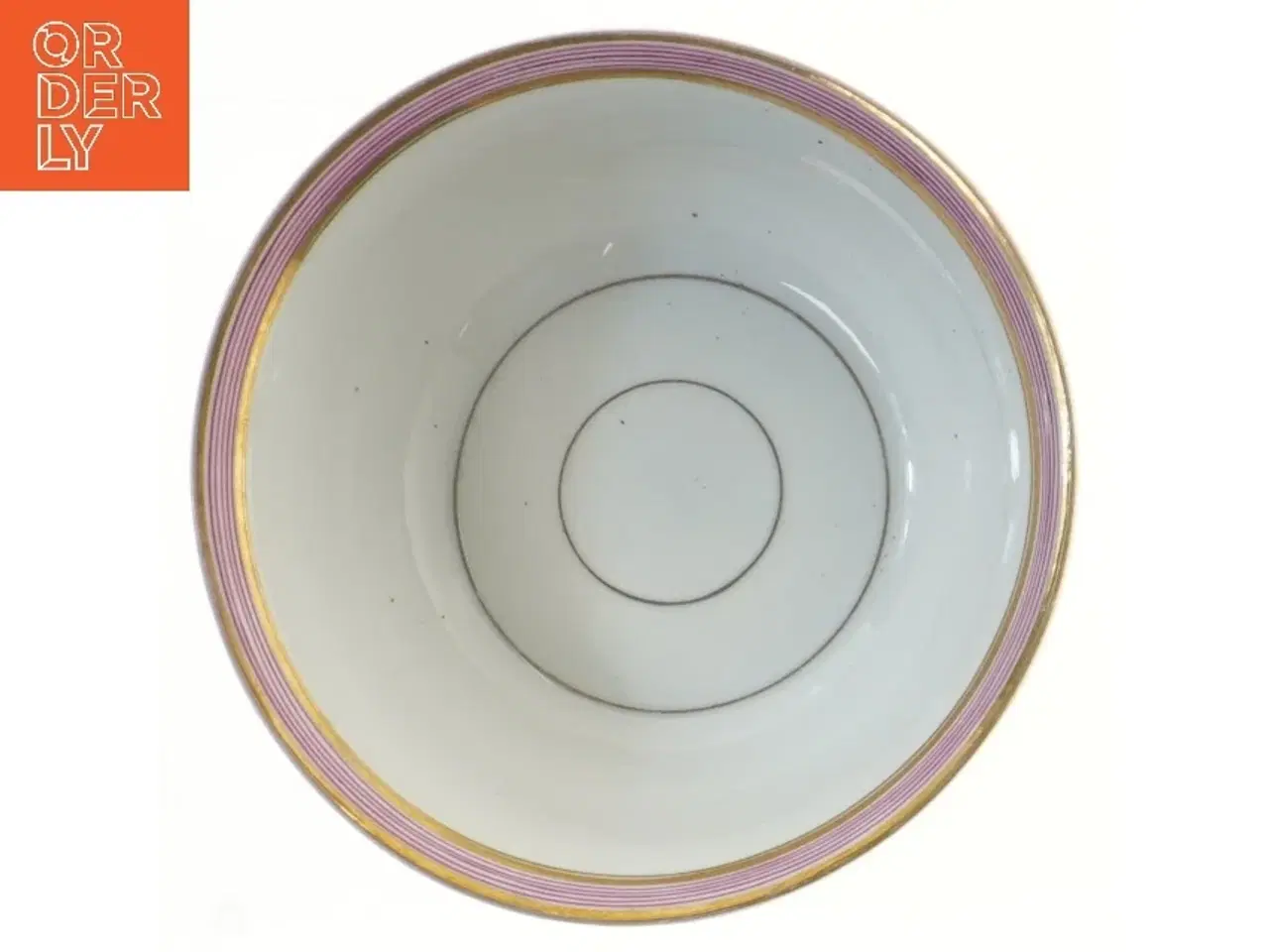 Billede 2 - Bing og Grøndal porcelænsskål med rosa og guldkant (str. Ø 19x7 cm)