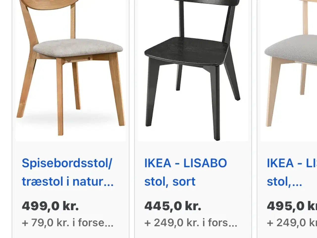 Billede 1 - Ikea Træstole som nye.