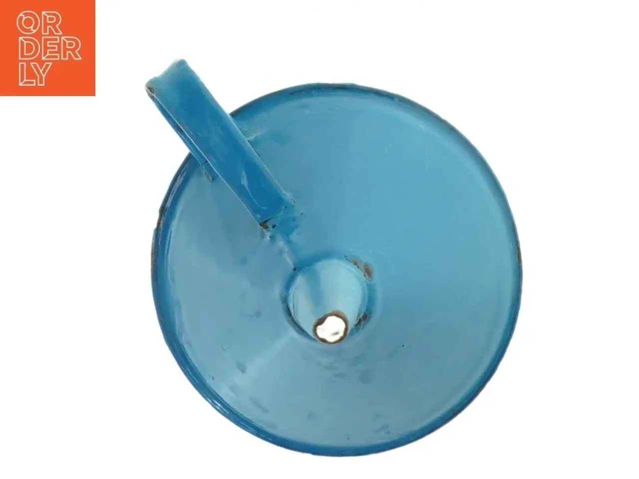 Billede 4 - Blå emaljeret tragt (str. H. 14 cm. ø. 10 cm)
