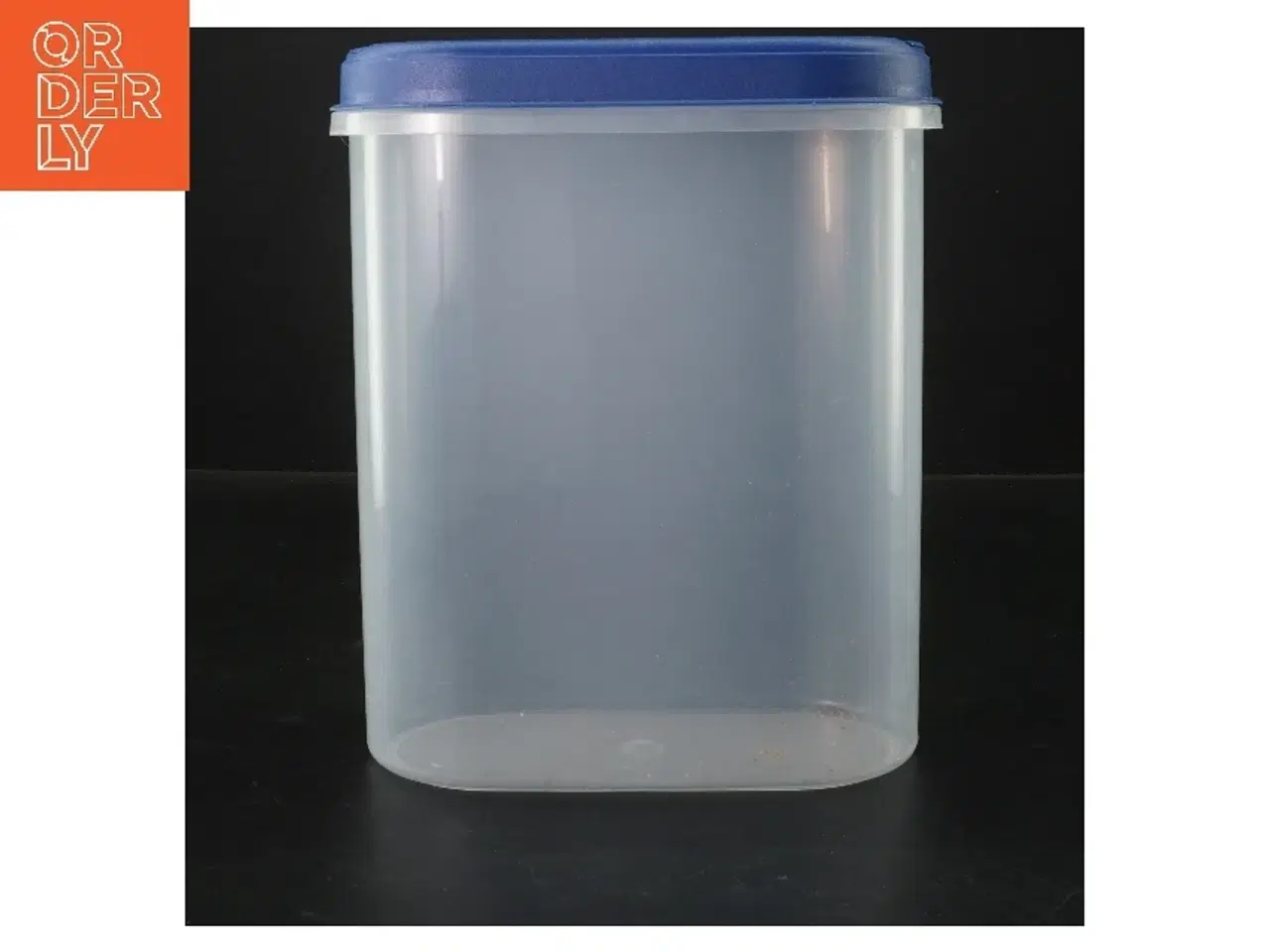 Billede 1 - Plastbeholder med blåt låg (str. 19x22x8 cm)