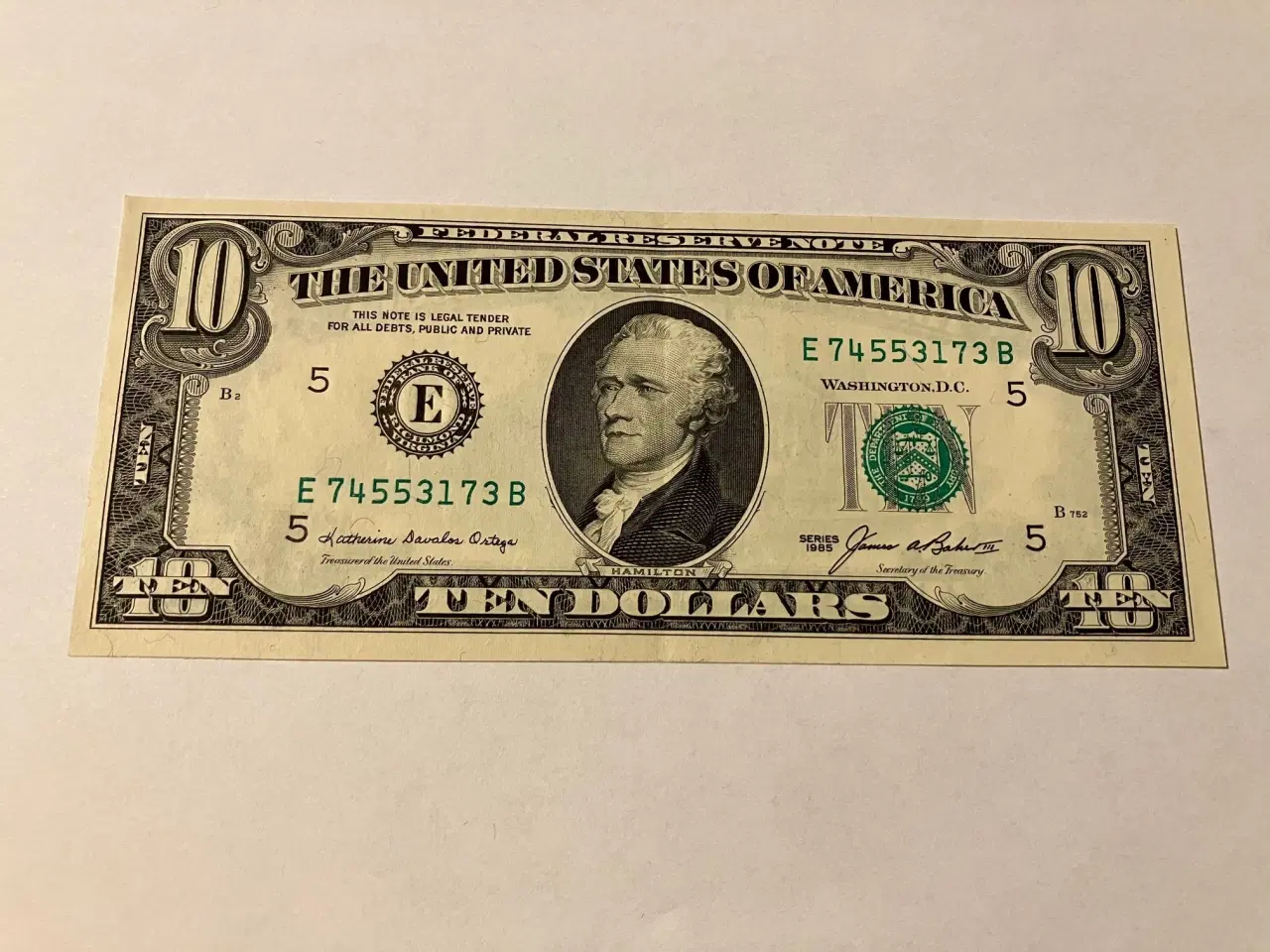 Billede 1 - 10 Dollars 1985 USA