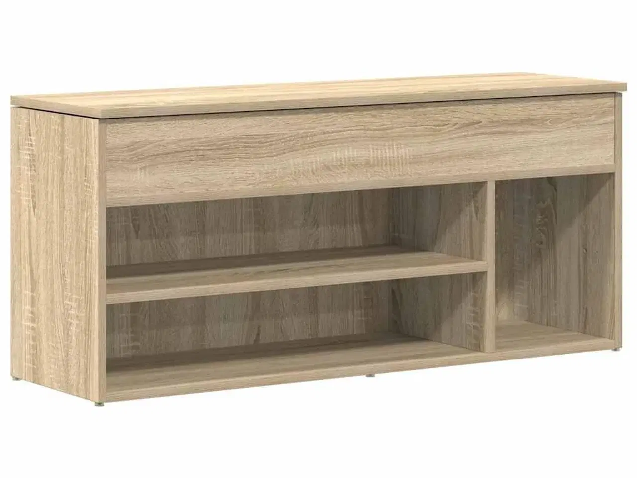 Billede 2 - Skobænk 102x30,5x45 cm konstrueret træ sonoma-eg