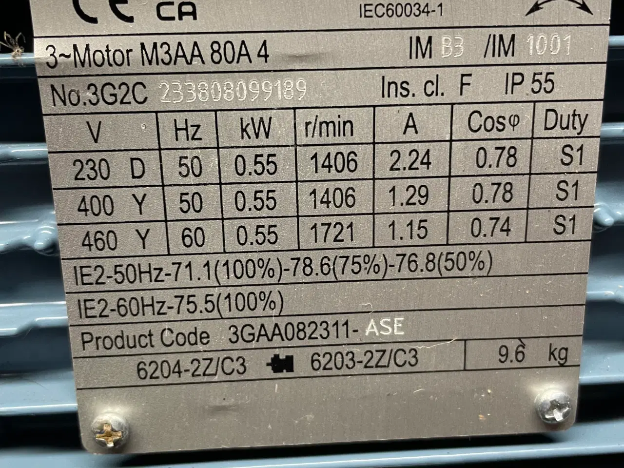 Billede 2 - Elmotor 0,55 kW