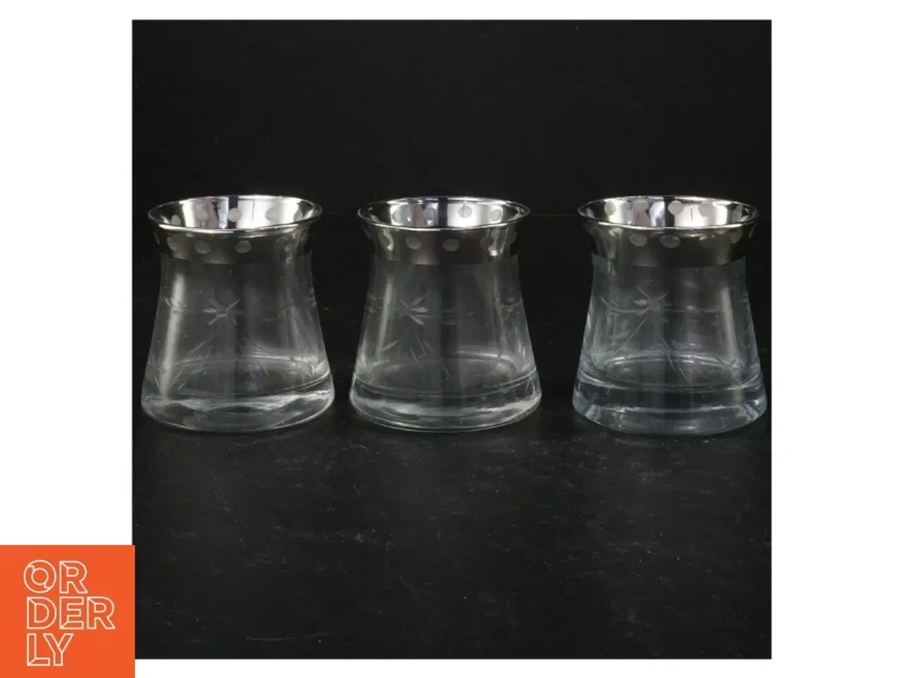 Billede 1 - Glas fyrfadsstage sæt (str. 7 x 7 cm)
