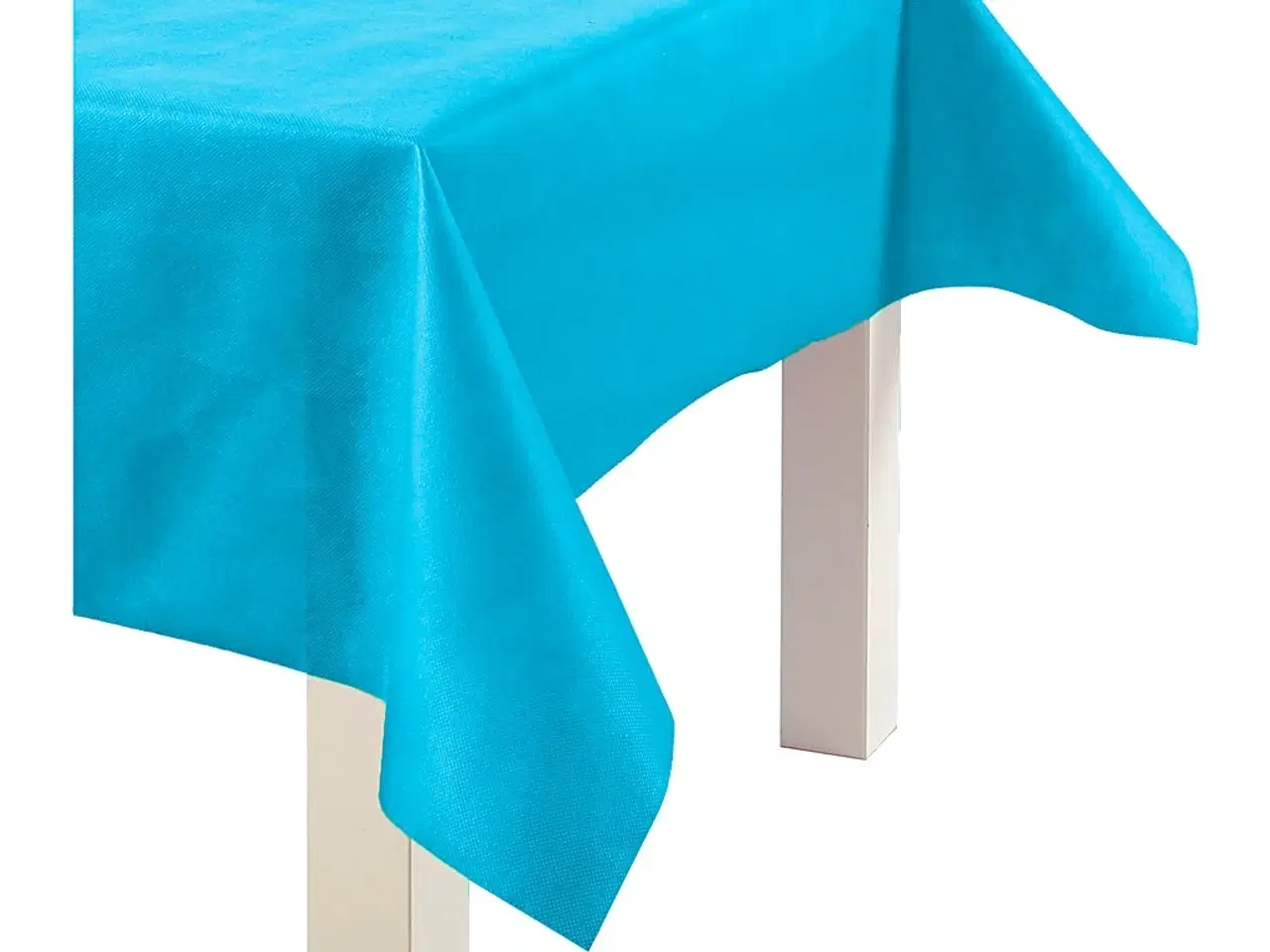 Billede 1 - Turkis Dug i Imiteret Stof - 125 cm x 10 m