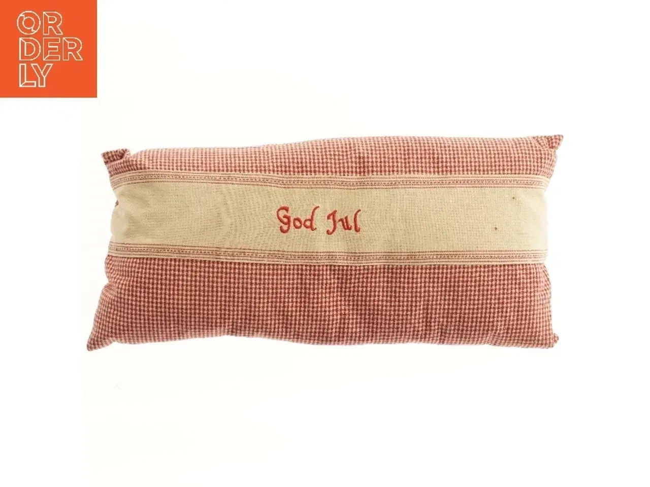 Billede 1 - Pude med 'God Jul' tekst (str. 58,5x28,5 cm)