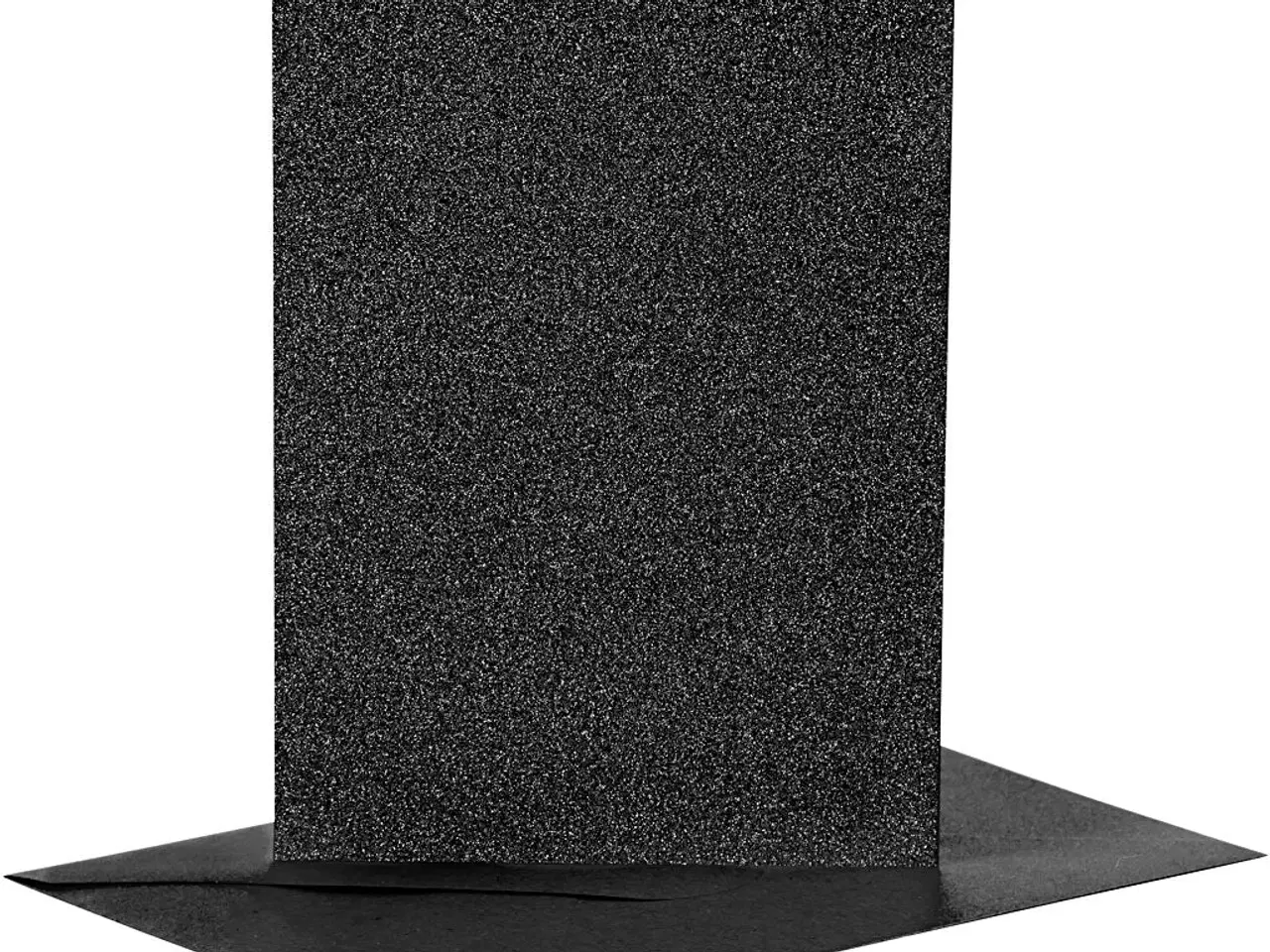 Billede 1 - Kort og kuverter, kort str. 10,5x15 cm, kuvert str. 11,5x16,5 cm, glitter, 110+250 g, sort, 4sæt/ 1 pk.