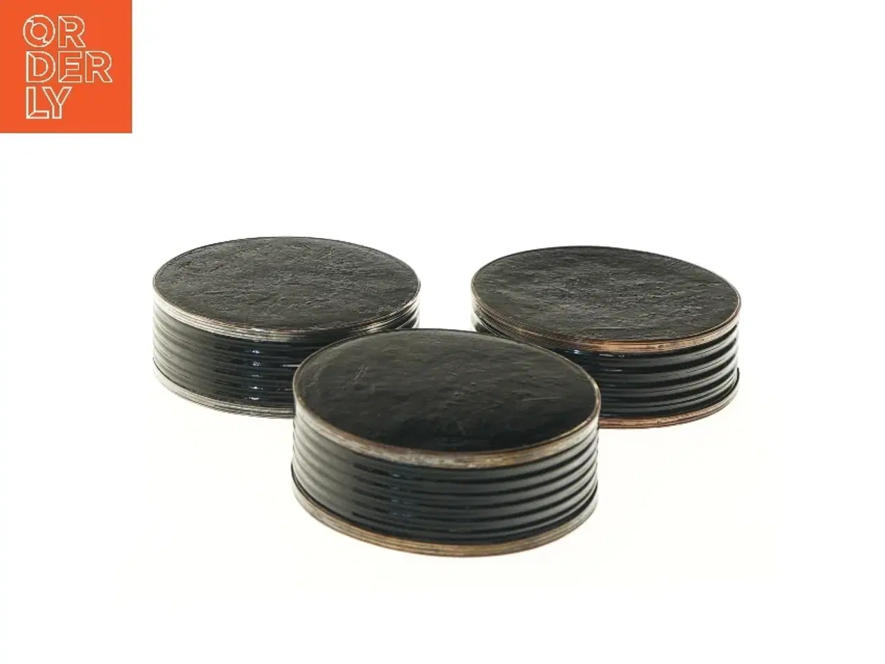 Billede 4 - Sæt af 3 sorte flaskebakker (str. 3 stk Ø 13,5 cm)