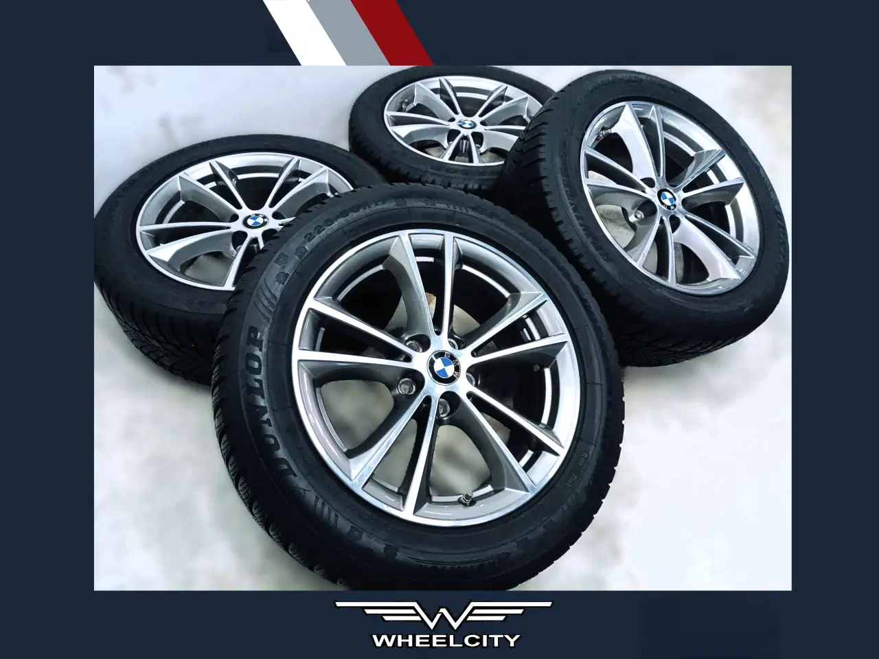 Billede 1 - 5x112 17" ET27 nav 66,6ø BMW vintersæt inkl.TPMS