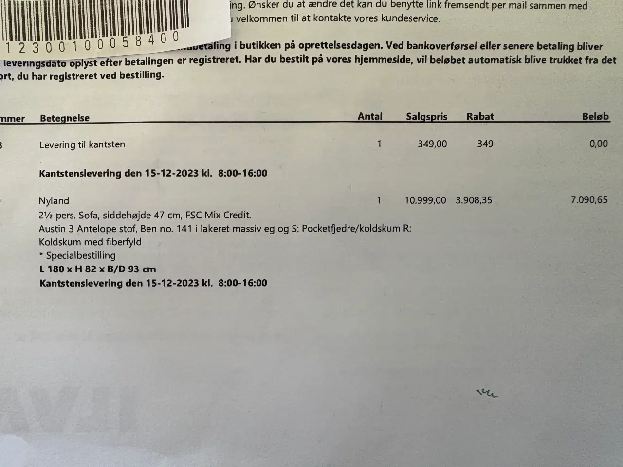 Billede 7 - Sofa med puf 