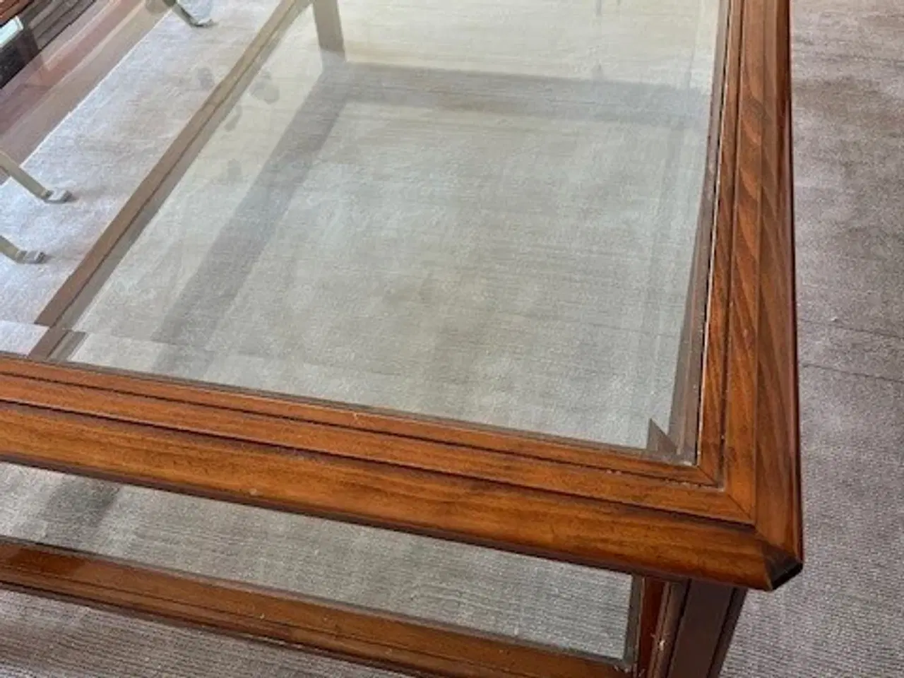 Billede 3 - Glas sofabord og sidebord med facetslebet glas