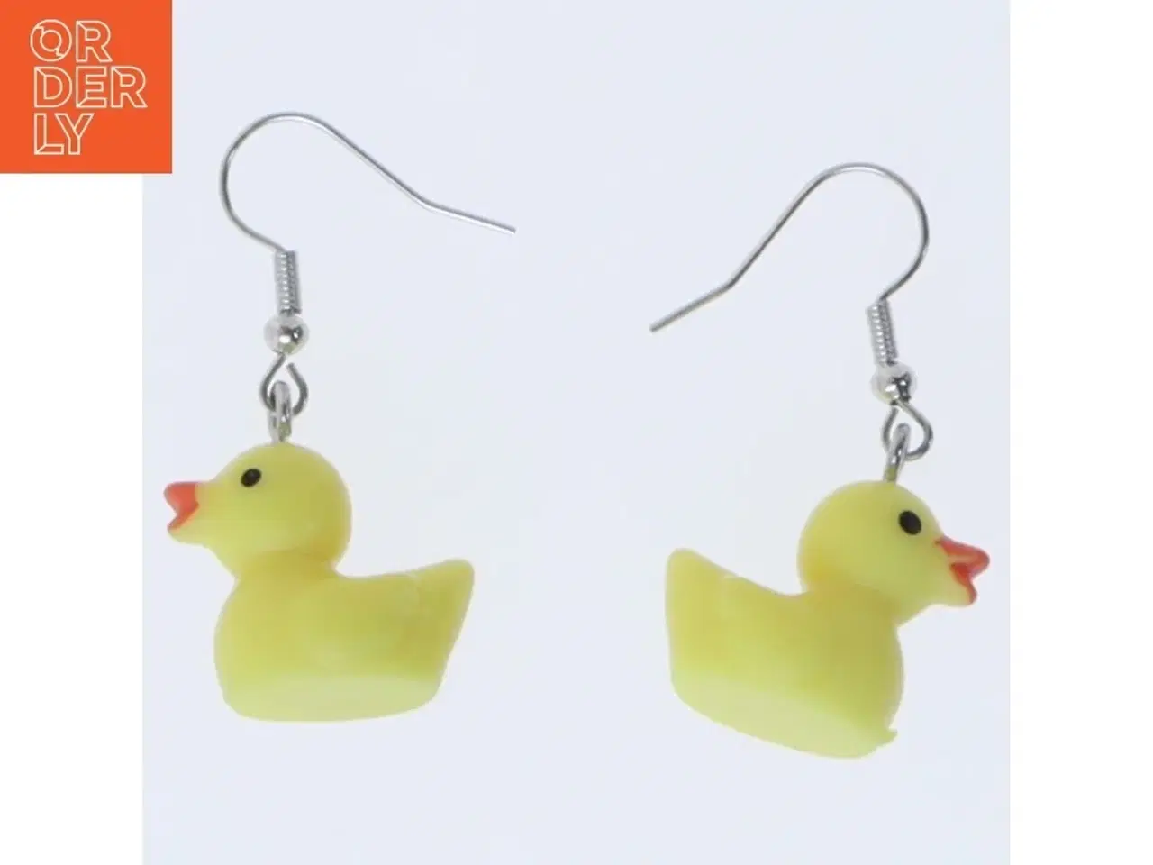 Billede 1 - Øreringe med gule badeænder (str. 3,5 cm)