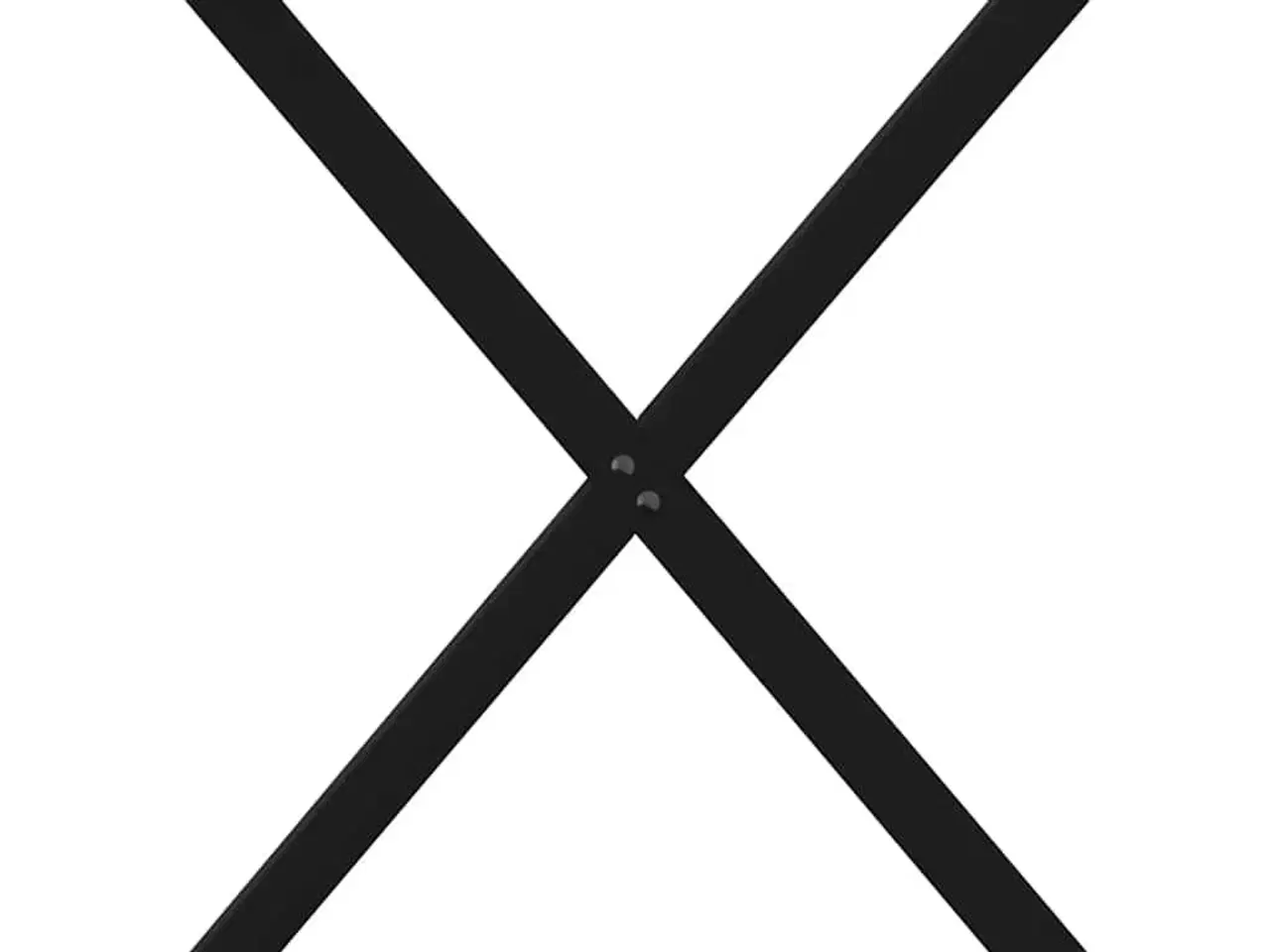 Billede 5 - Spisebordsben X-formet 2 stk. sort 70 x (72-73) cm stål