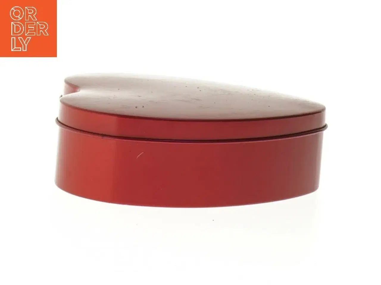 Billede 4 - Hjerteformet metaldåse fra Interflora (str. 15x14 cm)