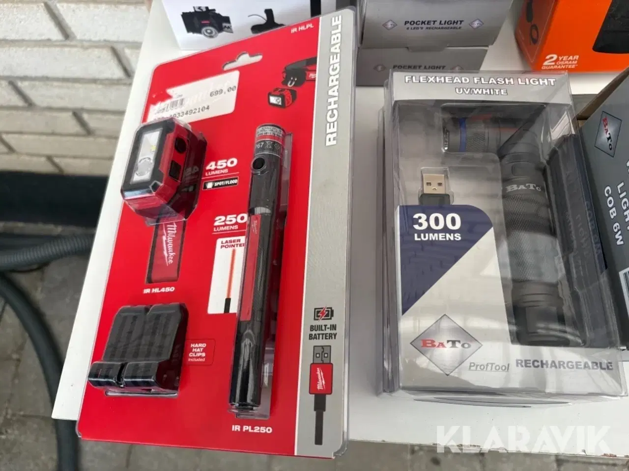 Billede 5 - Værkstedslamper og pandelamper Elwis - Osram - Bato - Milwaukee