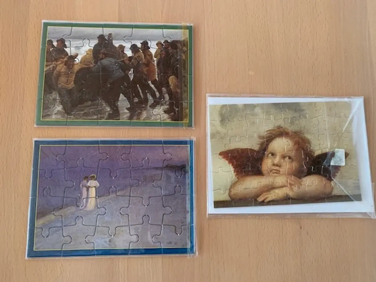 Billede 1 - Puslespil - postkort som puslespil i kraftig pap