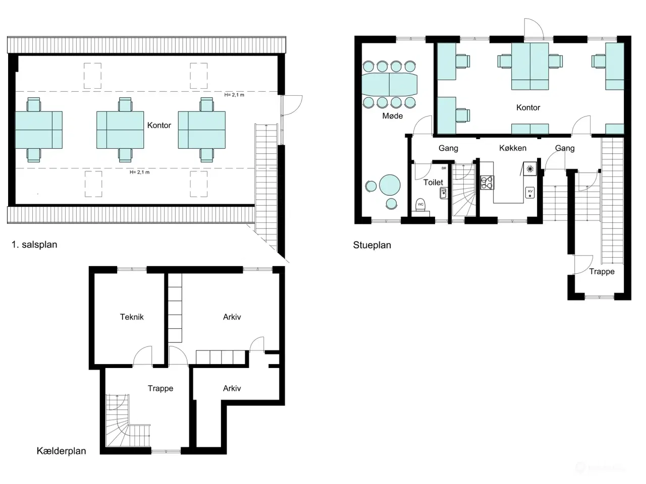 Billede 18 - 311 m2 charmerende ”mini-kontordomicil” tæt på Glostrup Station med adgang til fælles kantine.