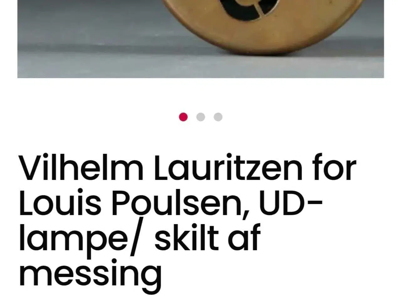 Billede 10 - Ud lysskilt i messing