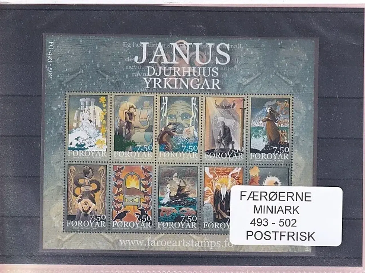 Billede 1 - Færøerne - 1 Miniark 493 - 502 - Postfrisk